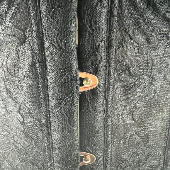 Savage X Fenty Embroidered Lace Corset Black Womens Plus Size 1X - Picture 4 of 10